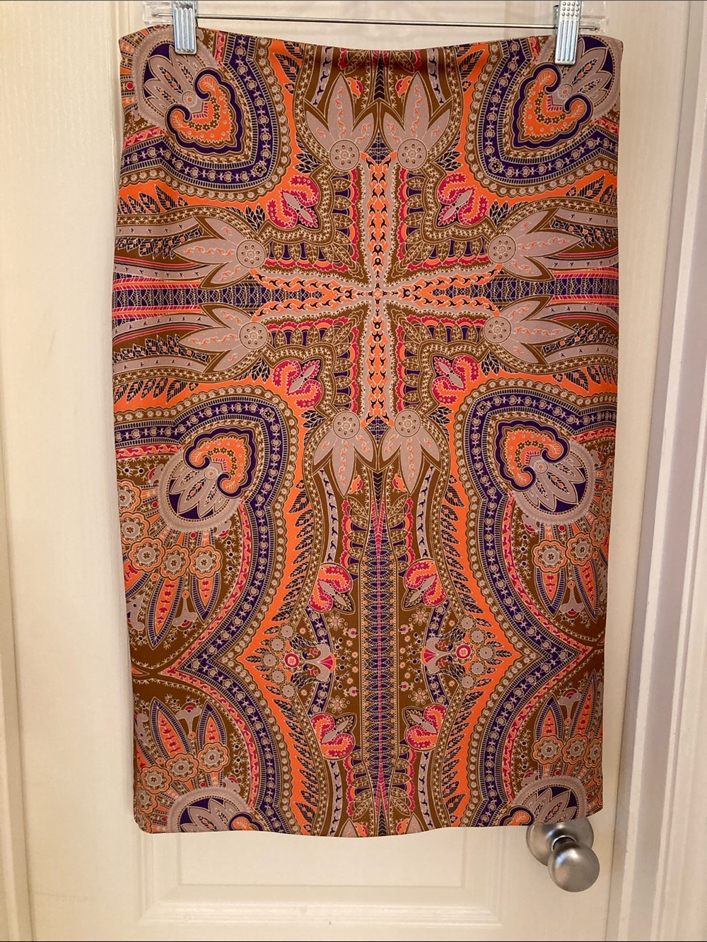 Paisley knee length skirt